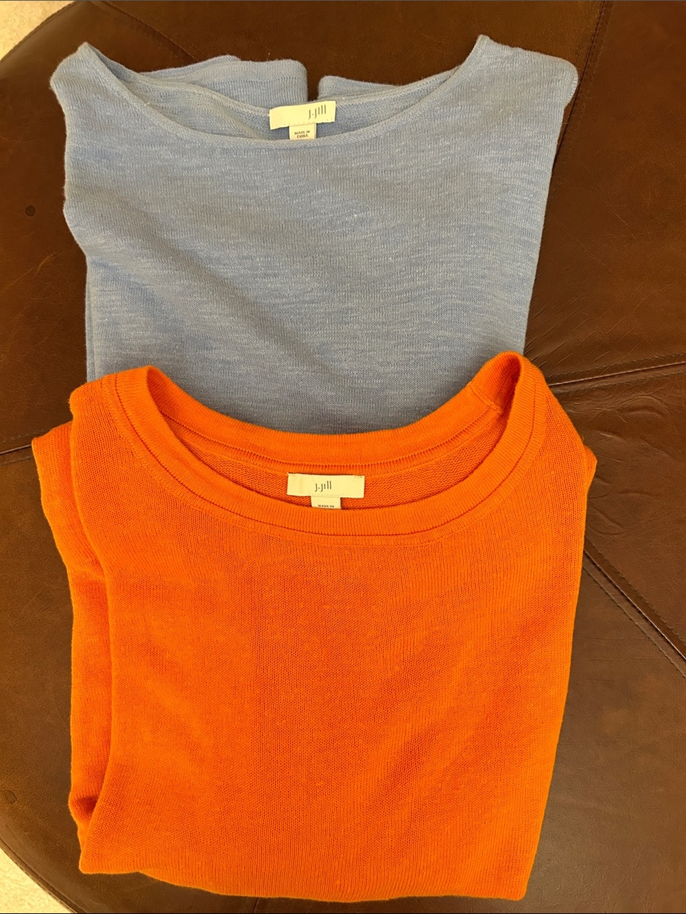 J. Jill ' Lightweight Crewneck summer Sweater - Orange